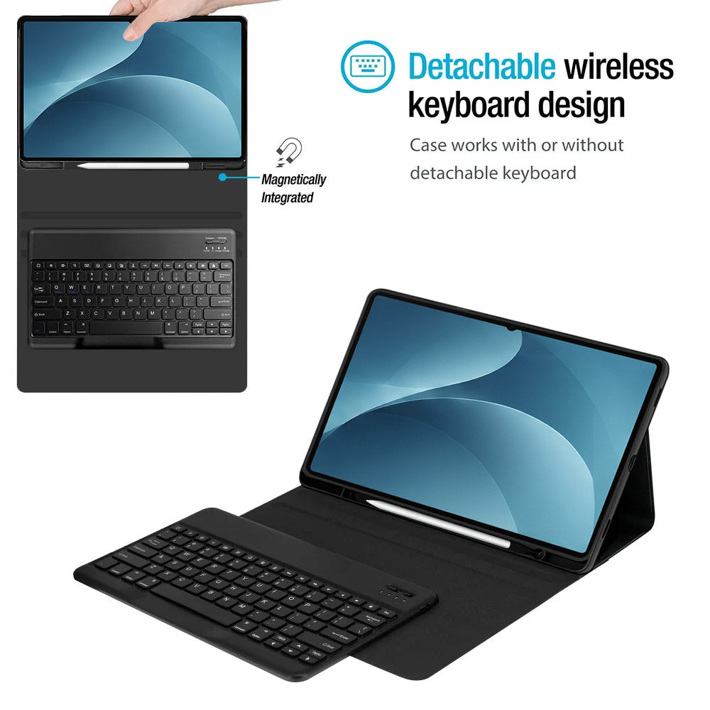 ARMOR-X Samsung Galaxy Tab S12 Ultra SM-X940 / X946 shockproof case, impact protection cover. Shockproof case with magnetic detachable wireless keyboard.