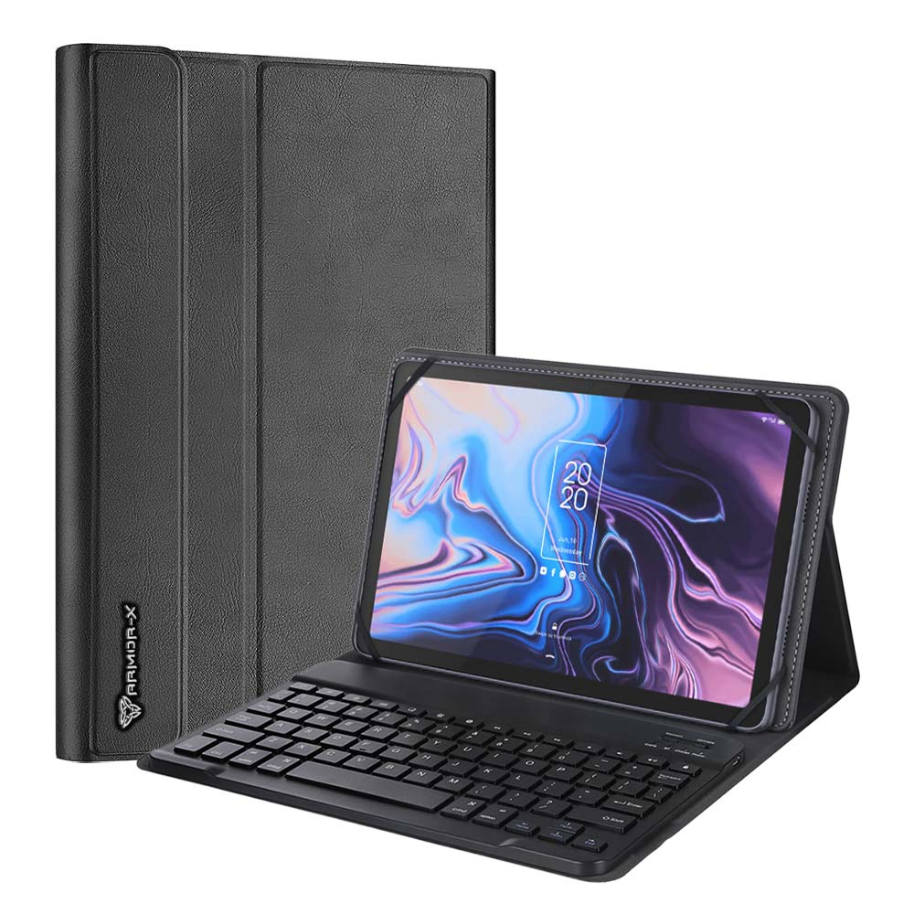 ARMOR-X TCL 10 TabMax 10.36 shockproof case, impact protection cover. Shockproof case with magnetic detachable wireless keyboard. Hand free typing, drawing, video watching.