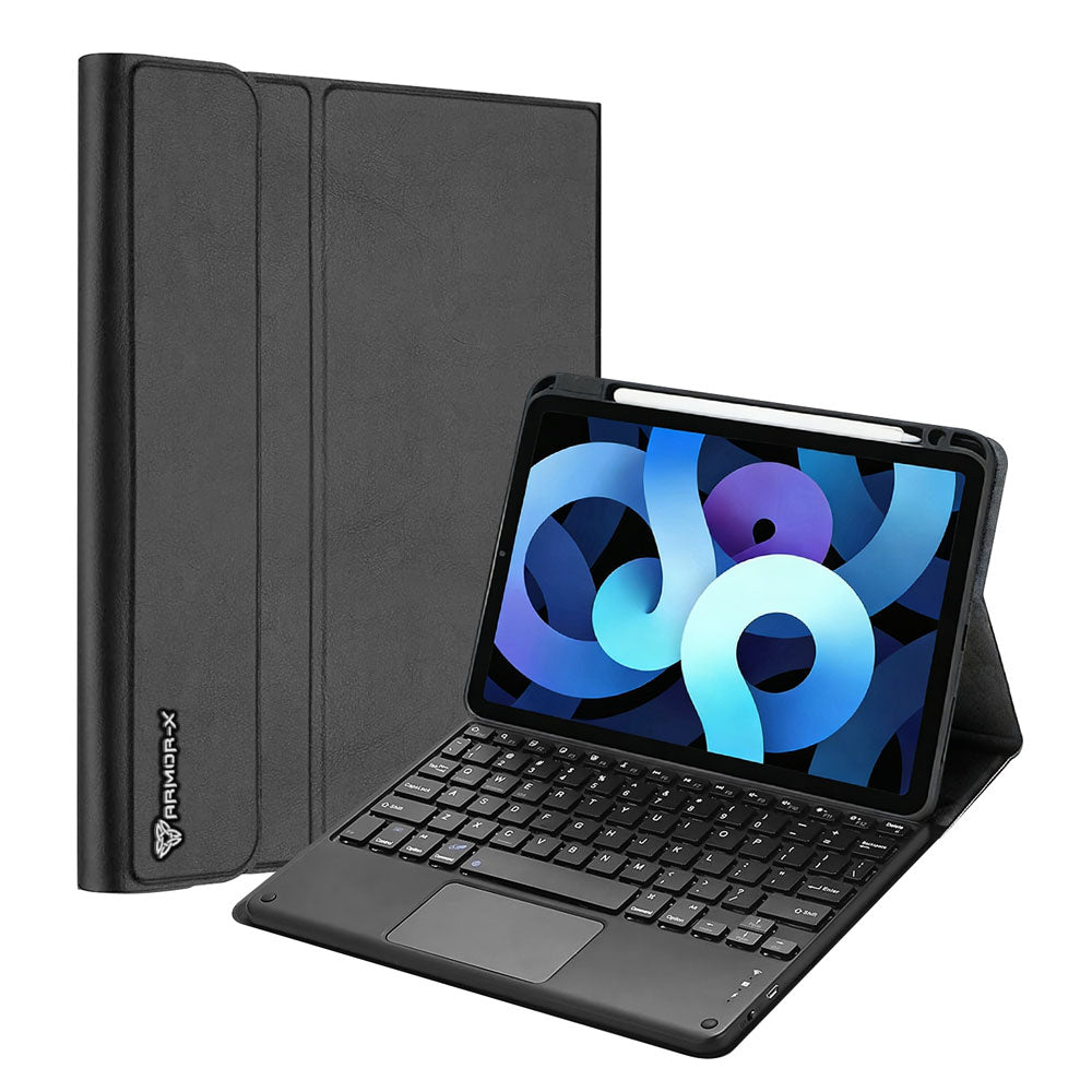 HKV-iPad-A4 | iPad Air 4 2020 / iPad Air 5 2022 | Detachable Keyboard Case with PU leather Folio Cover