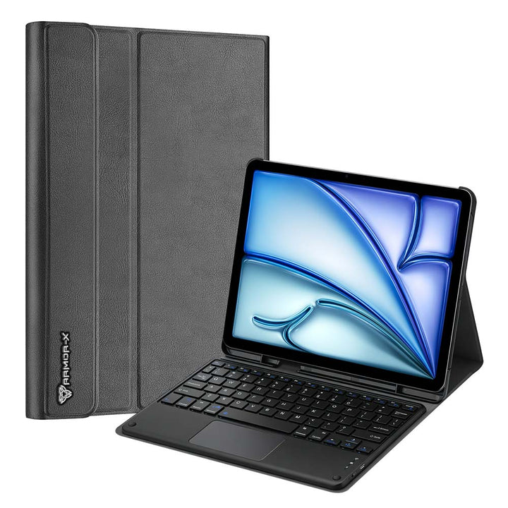 HKV-iPad-A5 | iPad Air 11 (M2) / (M3) / (M4) | Detachable Keyboard Case with PU leather Folio Cover