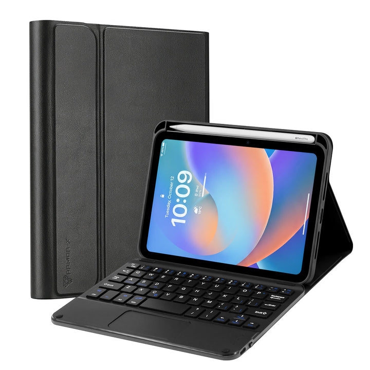 HKV-iPad-M8 | iPad mini 8 | Detachable Keyboard Case with PU leather Folio Cover