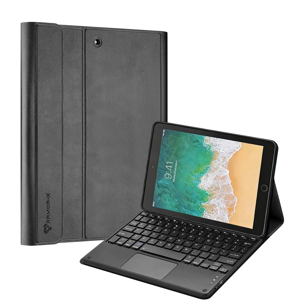 HKV-iPad-N2 | iPad 9.7 ( 5th / 6th Gen.) 2017 / 2018 | Detachable Keyboard Case with PU leather Folio Cover