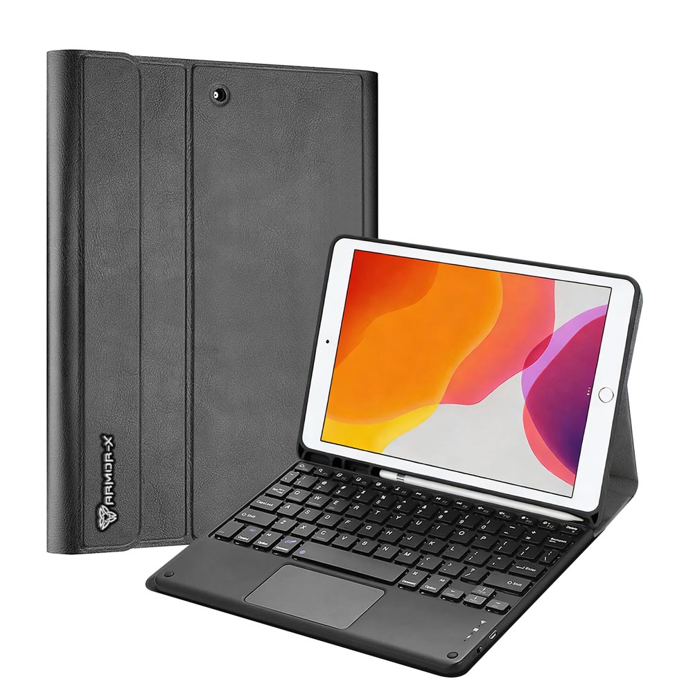 HKV-iPad-N3 | iPad 10.2 (7th & 8th & 9th Gen.) 2019 / 2020 / 2021 | Detachable Keyboard Case with PU leather Folio Cover