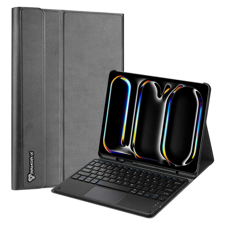 HKV-iPad-PR10 | iPad Pro 13 (M4) / (M5) | Detachable Keyboard Case with PU leather Folio Cover