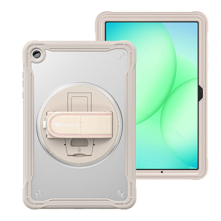 HLN-SS-X230 | Samsung Galaxy Tab A11+ A11 Plus ( 11" ) SM-X230 / SM-X235 / SM-X236 / SM-X238 | 2 Layers Protective Rugged Case with Hand Strap and Kick-stand