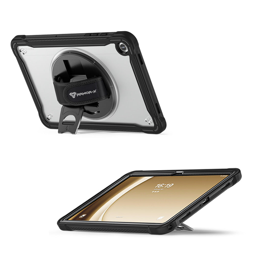 ARMOR-X Samsung Galaxy Tab A11+ A11 Plus ( 11" ) SM-X230 / SM-X235 / SM-X236 case with kick stand. Hand free typing, drawing, video watching.