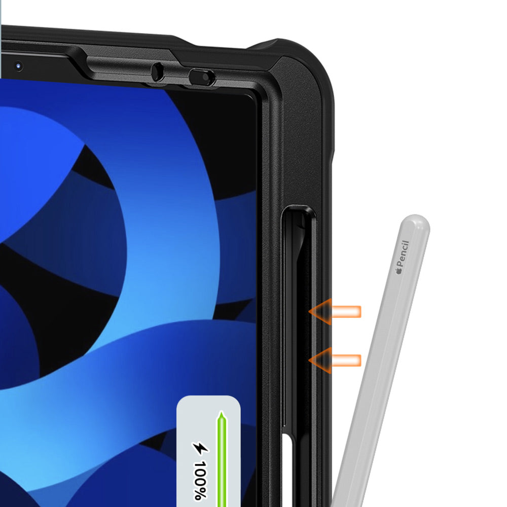 ARMOR-X iPad Air 4 2020 / iPad Air 5 2022 shockproof case. Built-in Pencil Holder.