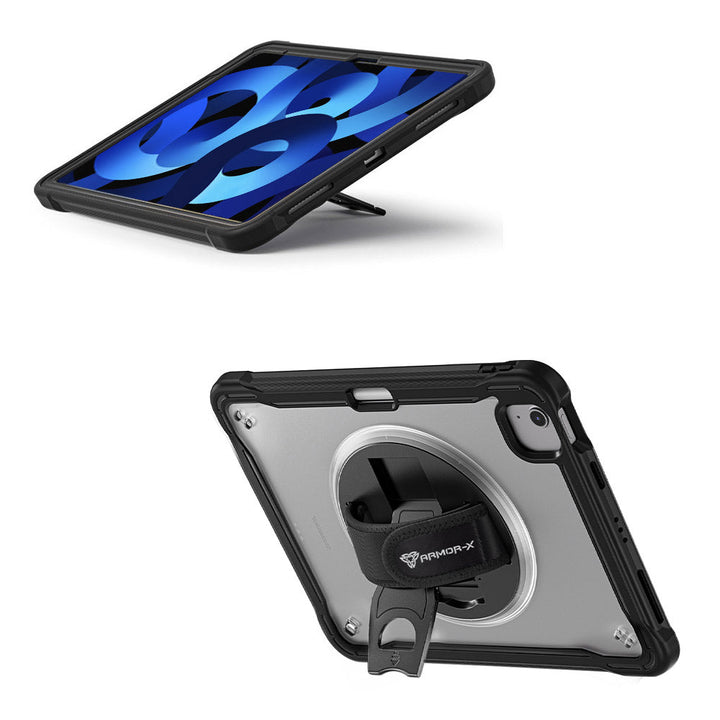 ARMOR-X iPad Air 13 ( M2 ) case with kick stand. Hand free typing, drawing, video watching.