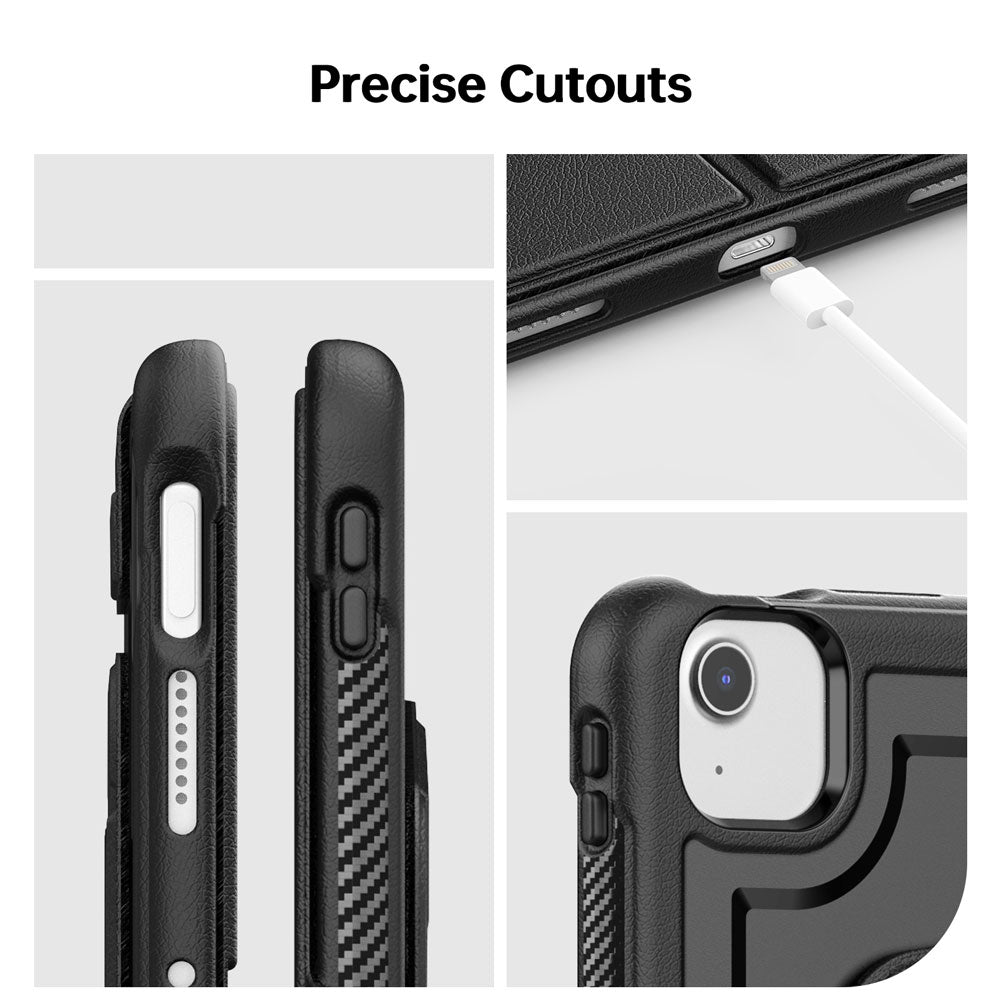 HMC-iPad-A5 | iPad Air 11 (M2) (M3) / Air 4 2020 / Air 5 2022 / Pro 11 ( 1st / 2nd / 3rd / 4th Gen. ) 2018 / 2020 / 2021 / 2022 | Detachable 360 Degree Rotating Smart Folio Case & PU Leather Cover