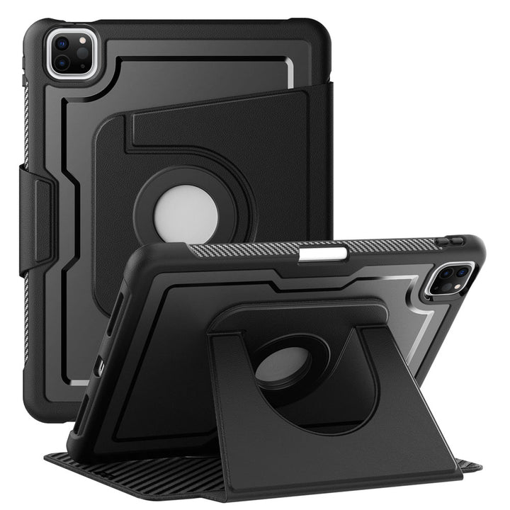 HMC-iPad-A5 | iPad Air 11 (M2) (M3) / Air 4 2020 / Air 5 2022 / Pro 11 ( 1st / 2nd / 3rd / 4th Gen. ) 2018 / 2020 / 2021 / 2022 | Detachable 360 Degree Rotating Smart Folio Case & PU Leather Cover