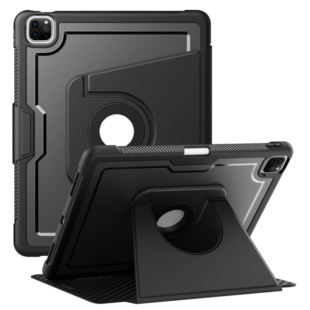 ARMOR-X Apple iPad Pro 12.9 ( 3rd / 4th / 5th / 6th Gen. ) 2018 / 2020 / 2021 / 2022 Detachable 360 Degree Rotating Smart Folio Case & PU Leather Cover.