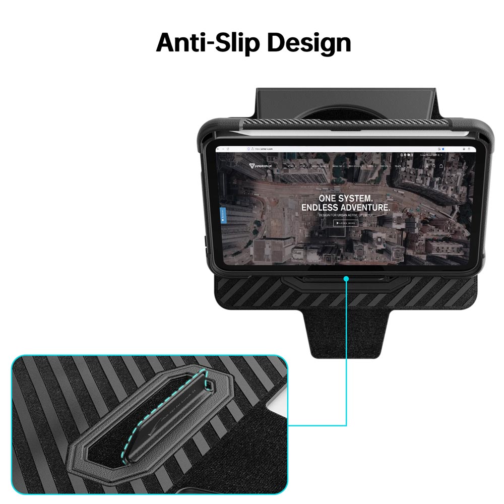 HMC-iPad-M6 | iPad mini (A17 Pro) | Detachable 360 Degree Rotating Smart Folio Case & PU Leather Cover