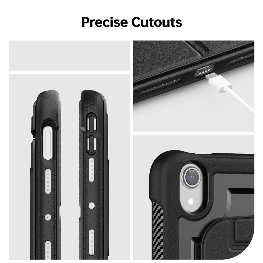 HMC-iPad-M6 | iPad mini (A17 Pro) | Detachable 360 Degree Rotating Smart Folio Case & PU Leather Cover