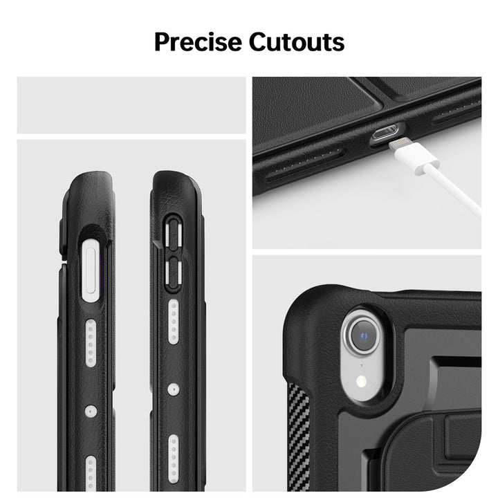 HMC-iPad-M6 | iPad mini (A17 Pro) | Detachable 360 Degree Rotating Smart Folio Case & PU Leather Cover