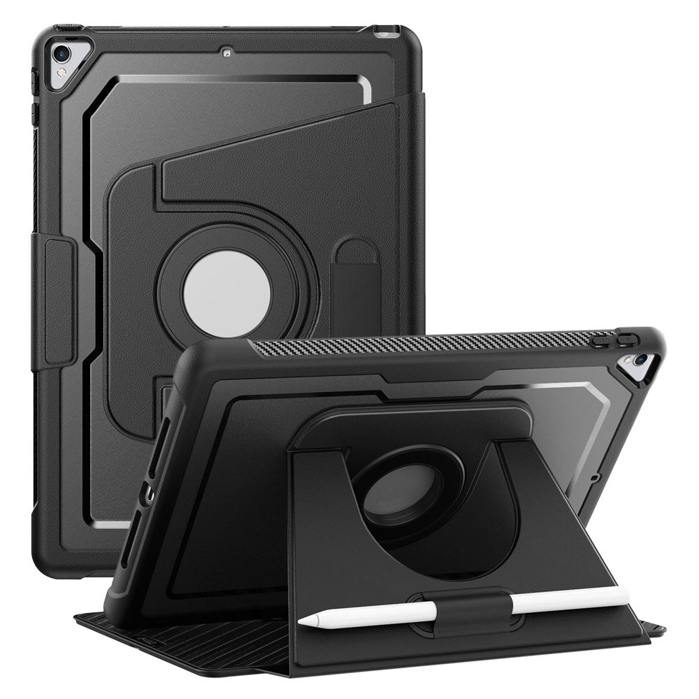 ARMOR-X Apple iPad 10.2 (7th & 8th & 9th Gen.) 2019 / 2020 / 2021 / Air (3rd Gen.) 2019 / Pro 10.5 2017 Detachable 360 Degree Rotating Smart Folio Case & PU Leather Cover.