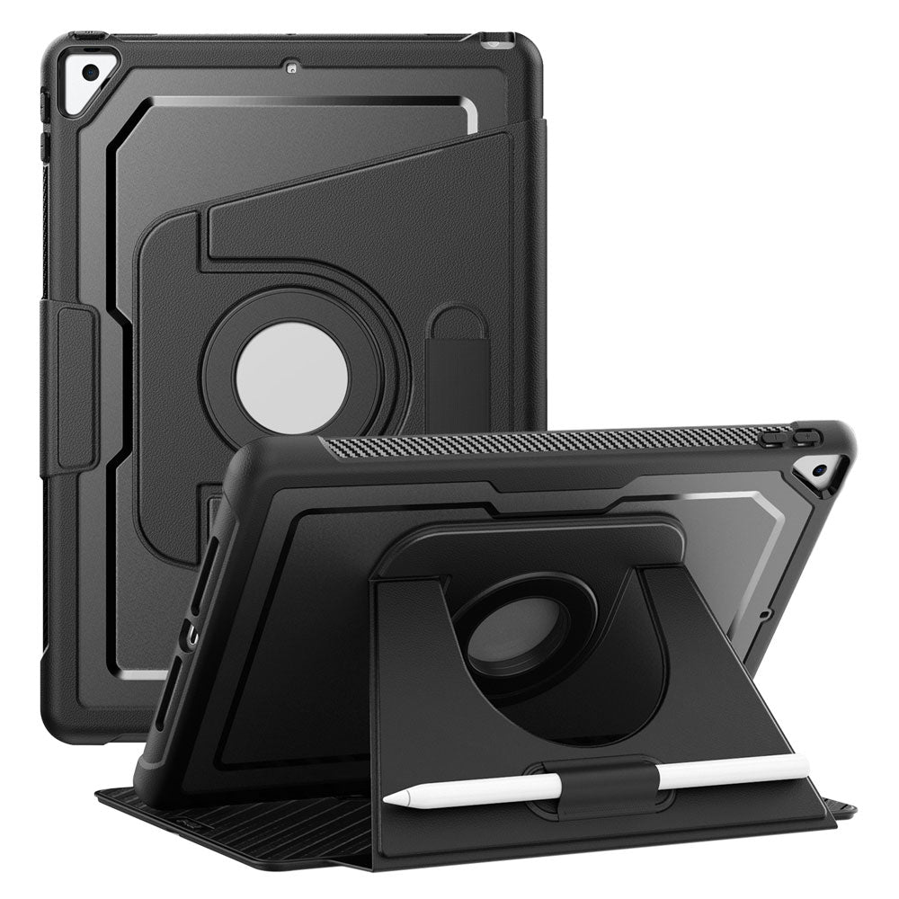 ARMOR-X Apple iPad 10.2 (7th & 8th & 9th Gen.) 2019 / 2020 / 2021 / Air (3rd Gen.) 2019 / Pro 10.5 2017 Detachable 360 Degree Rotating Smart Folio Case & PU Leather Cover.