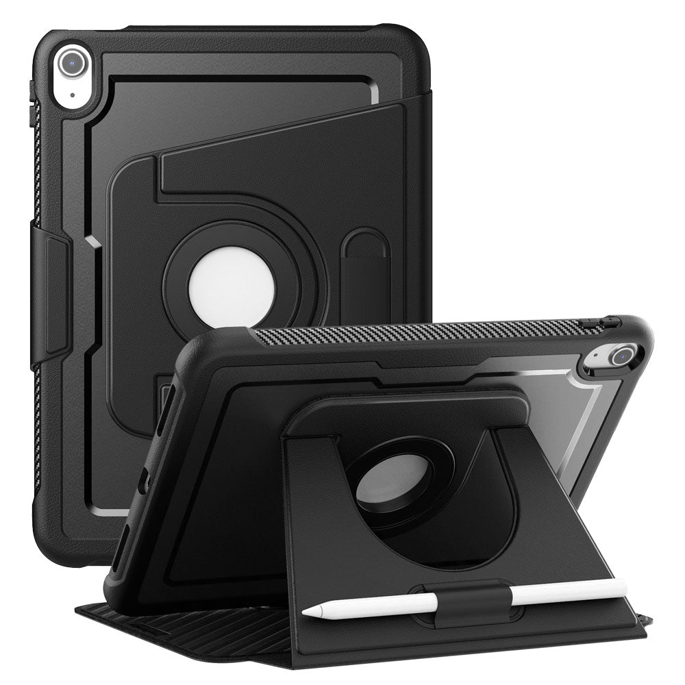 ARMOR-X Apple iPad 10.9 (10th Gen.) / iPad 11-Inch (11th Gen / A16) Detachable 360 Degree Rotating Smart Folio Case & PU Leather Cover.