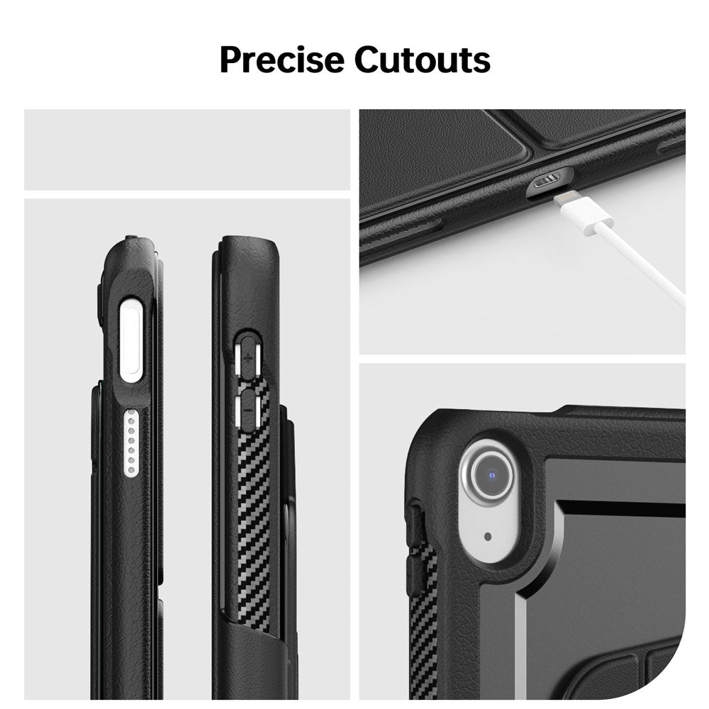 HMC-iPad-N5 | iPad 11-Inch (11th Gen / A16) / iPad 10.9 (10th Gen.) | Detachable 360 Degree Rotating Smart Folio Case & PU Leather Cover