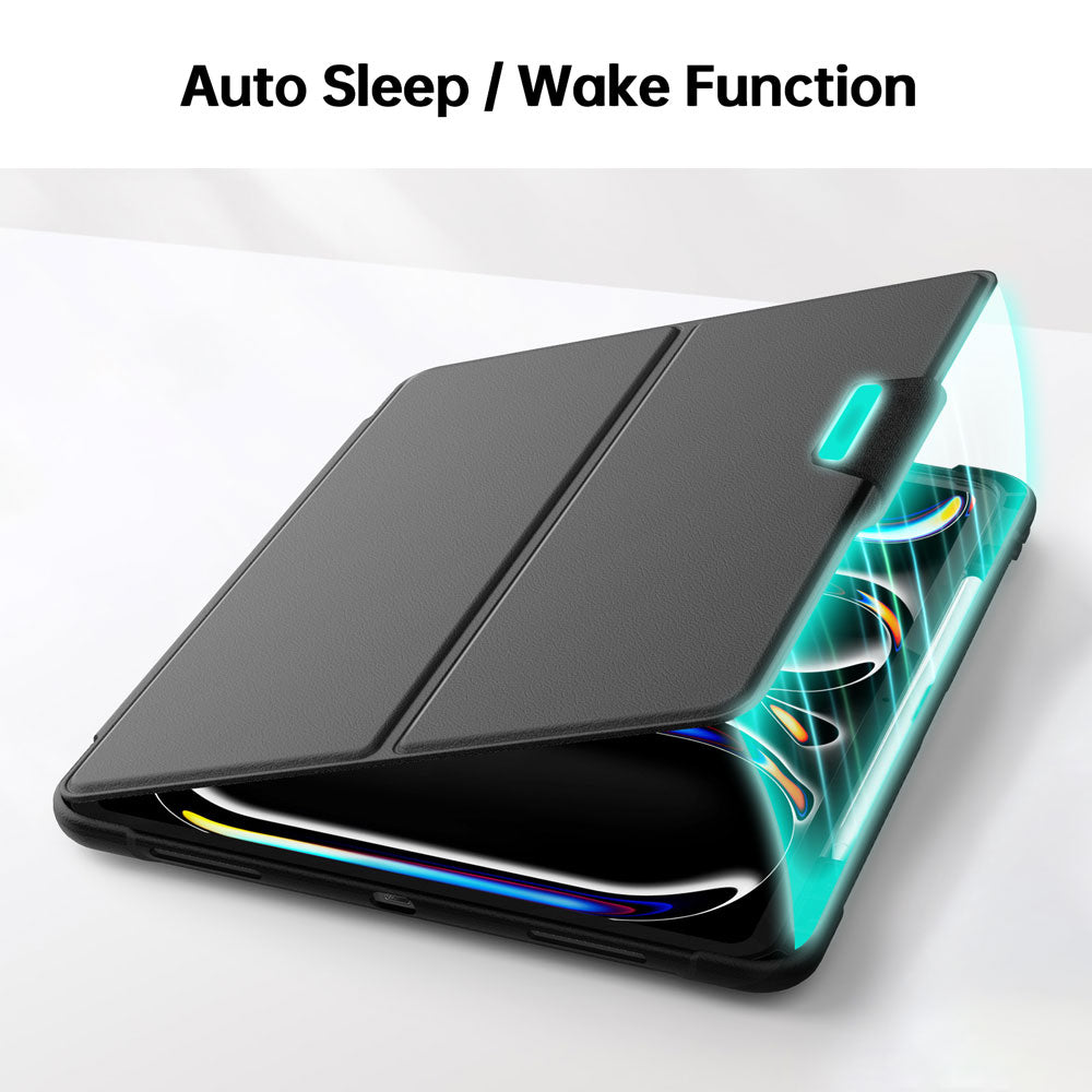 HMC-iPad-PR10 | iPad Pro 13 (M4) / (M5) | Detachable 360 Degree Rotating Smart Folio Case & PU Leather Cover