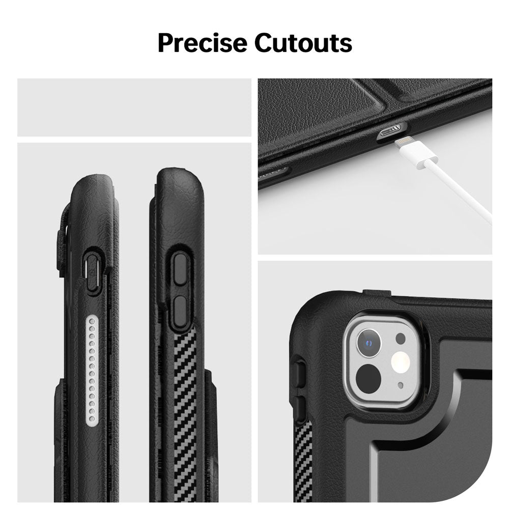 HMC-iPad-PR10 | iPad Pro 13 (M4) / (M5) | Detachable 360 Degree Rotating Smart Folio Case & PU Leather Cover