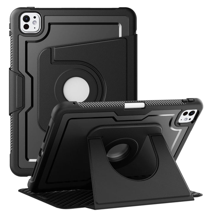 ARMOR-X Apple iPad Pro 11 ( M4 ) Detachable 360 Degree Rotating Smart Folio Case & PU Leather Cover.
