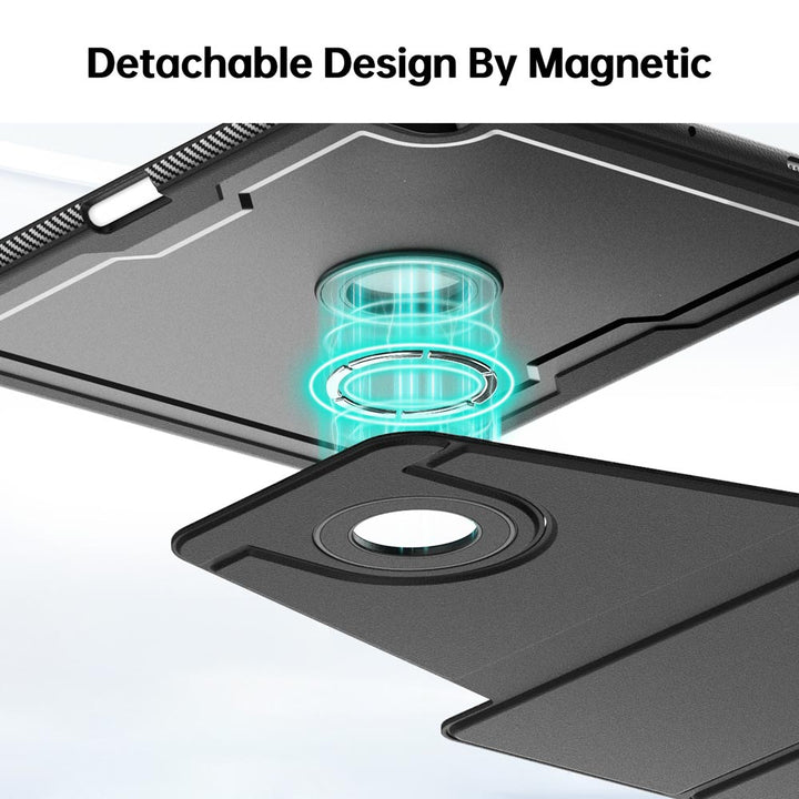 HMC-iPad-PR11 | iPad Pro 11 (M4) / (M5) | Detachable 360 Degree Rotating Smart Folio Case & PU Leather Cover