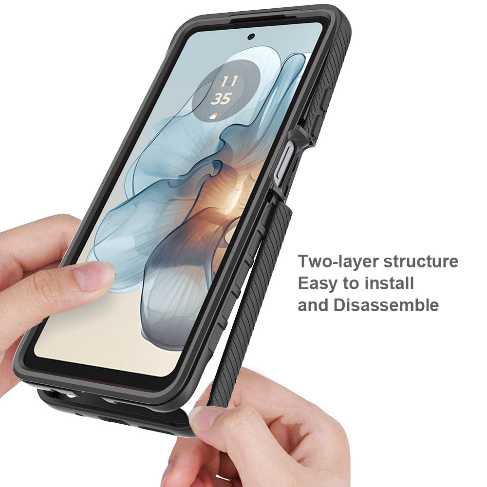 ARMOR-X Motorola Moto G04 / G24 / G24 Power shockproof cases. Military-Grade Rugged Design with best drop proof protection. Two-layer structure, easy to install and disassemble.