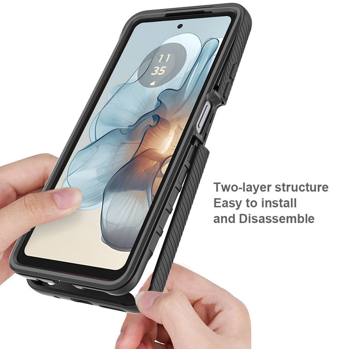 ARMOR-X Motorola Moto G04 / G24 / G24 Power shockproof cases. Military-Grade Rugged Design with best drop proof protection. Two-layer structure, easy to install and disassemble.