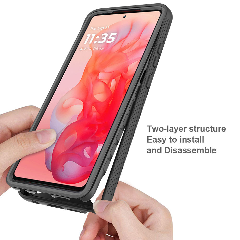 ARMOR-X Motorola Moto G Stylus 5G 2024 shockproof cases. Military-Grade Rugged Design with best drop proof protection. Two-layer structure, easy to install and disassemble.