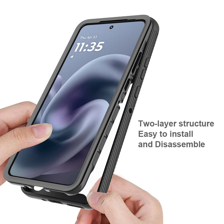 ARMOR-X Motorola Moto G86 5G shockproof cases. Military-Grade Rugged Design with best drop proof protection. Two-layer structure, easy to install and disassemble.