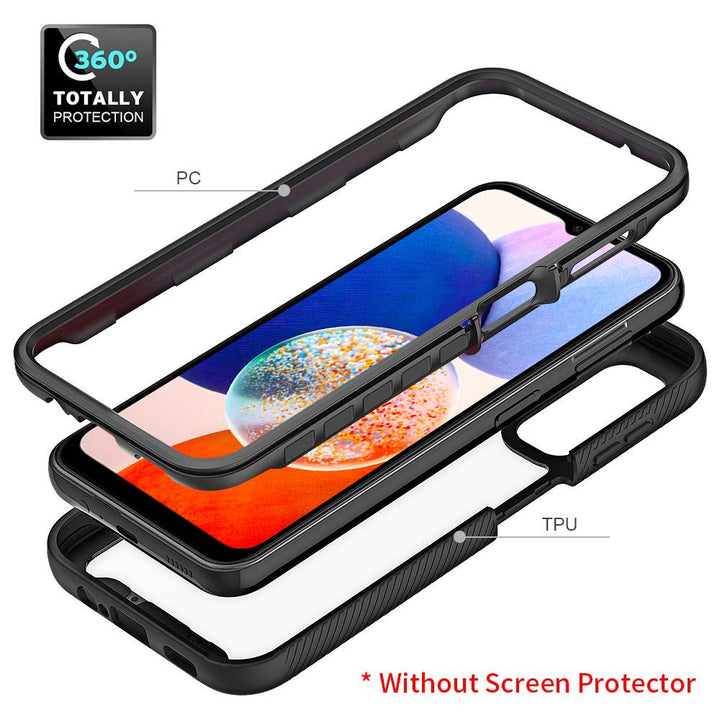 ARMOR-X Samsung Galaxy A14 5G SM-A146 / A14 4G SM-A145 shockproof cases. Military-Grade Rugged Design with best drop proof protection. Rigid front & dual composite back cover with excellent protection.