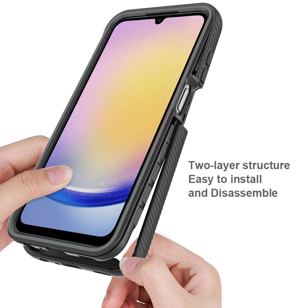 ARMOR-X Samsung Galaxy A25 5G SM-A256 shockproof cases. Military-Grade Rugged Design with best drop proof protection. Two-layer structure, easy to install and disassemble.