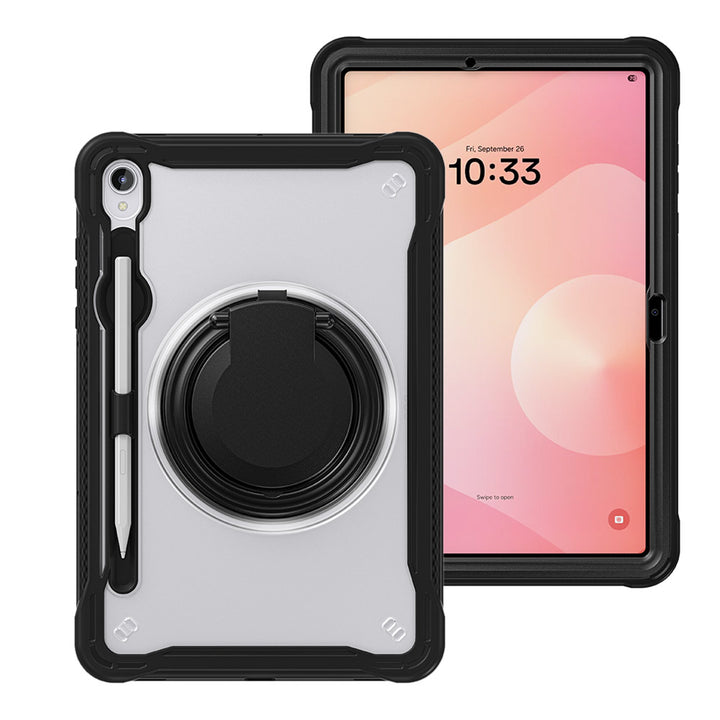 ARMOR-X Samsung Galaxy Tab S11 SM-X730 / X736 / X738 shockproof case, impact protection cover. Rugged case with kick stand. Hand free typing, drawing, video watching.