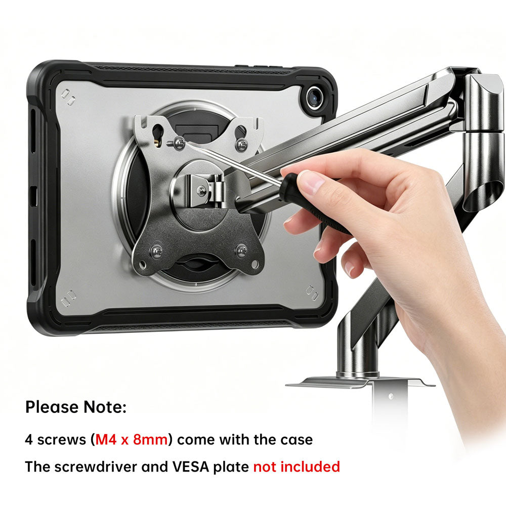 HVN-SS-X230 | Samsung Galaxy Tab A11+ A11 Plus ( 11" ) SM-X230 / SM-X235 / SM-X236 / SM-X238 | 2 Layers Protective Rugged Case with VESA 75x75mm Mounting Holes &amp; Kick-stand