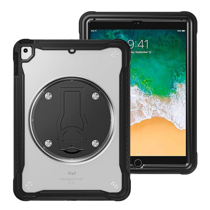 ARMOR-X iPad 9.7 ( 5th / 6th Gen. ) 2017 / 2018 shockproof case, impact protection cover with VESA 75x75mm Mounting Holes & Kick-stand. 