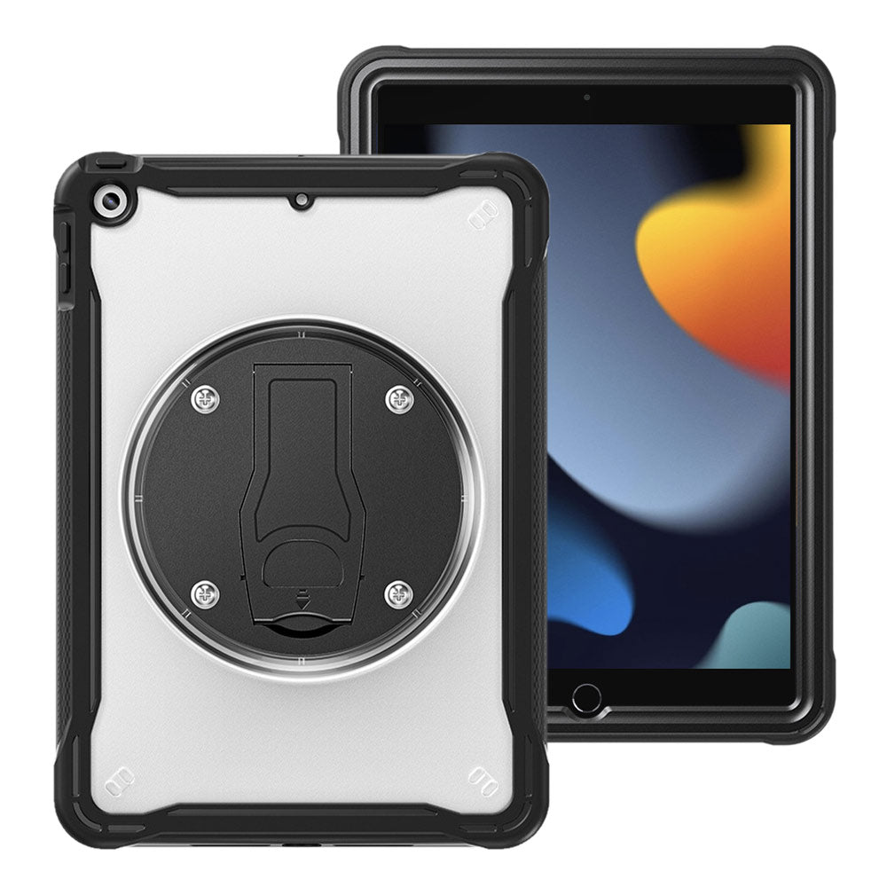 ARMOR-X iPad 10.2 (7th & 8th & 9th Gen.) 2019 / 2020 / 2021 shockproof case, impact protection cover with VESA 75x75mm Mounting Holes & Kick-stand. 