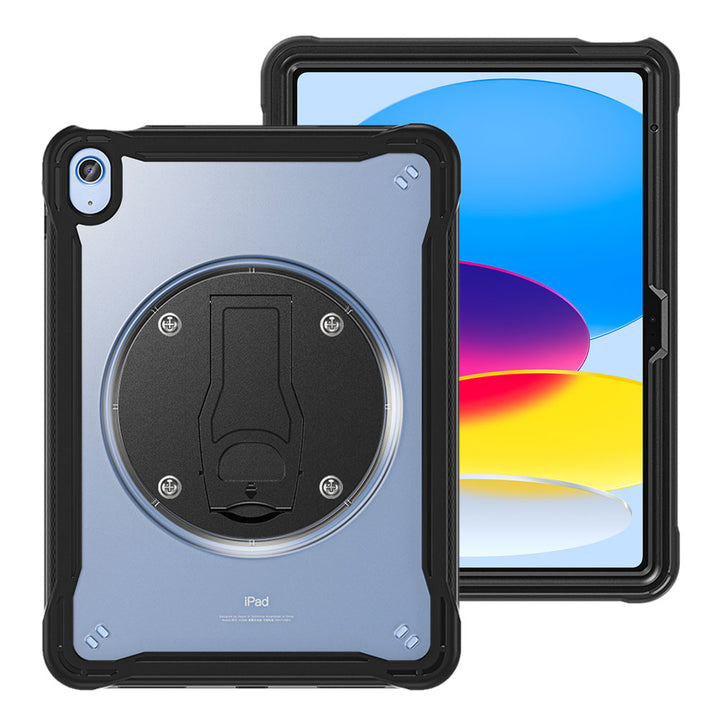 ARMOR-X iPad 10.9 (10th Gen.) shockproof case, impact protection cover with VESA 75x75mm Mounting Holes & Kick-stand. 