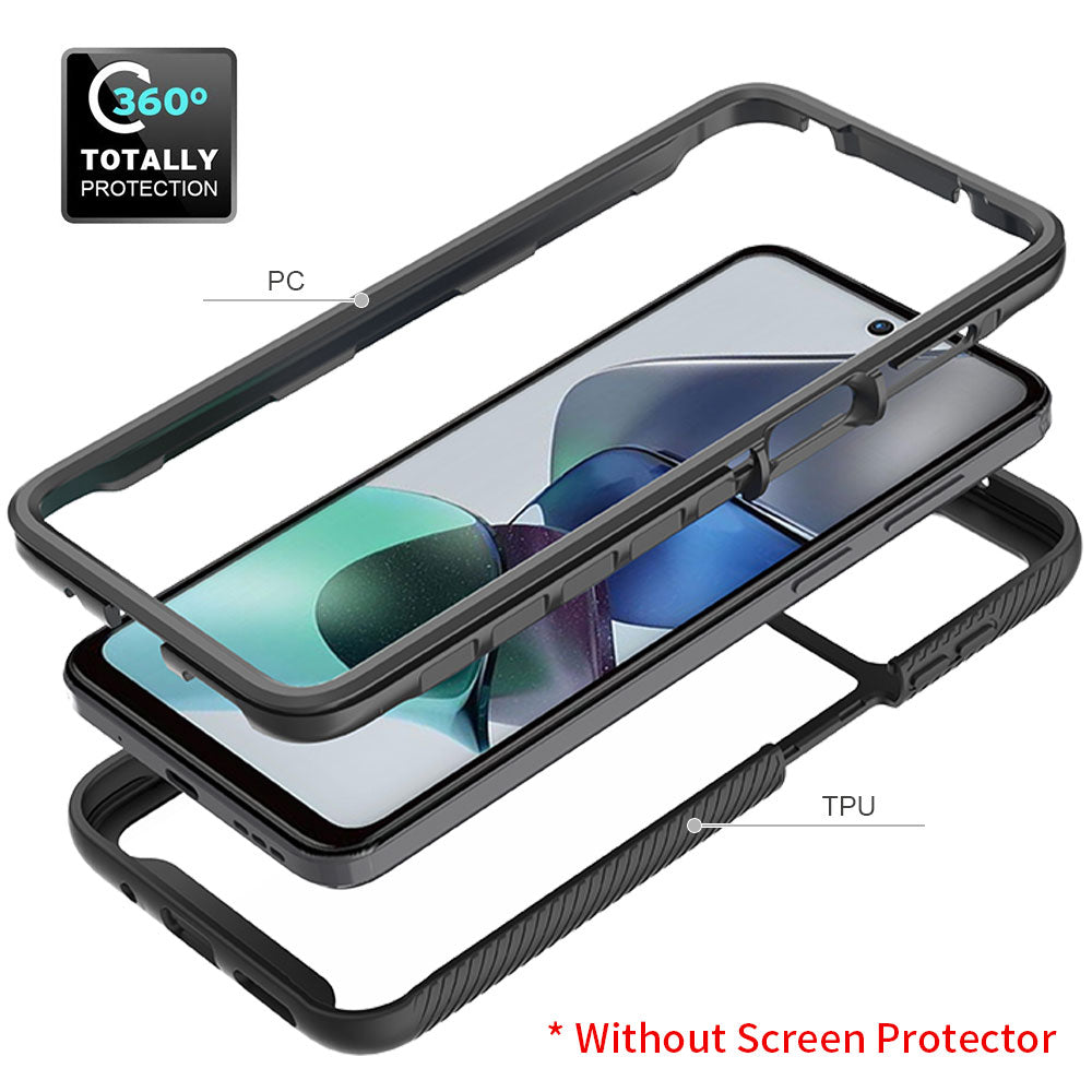 SEAHAI Clear Case For Motorola Moto G13/Moto G23 [With Built-in Screen