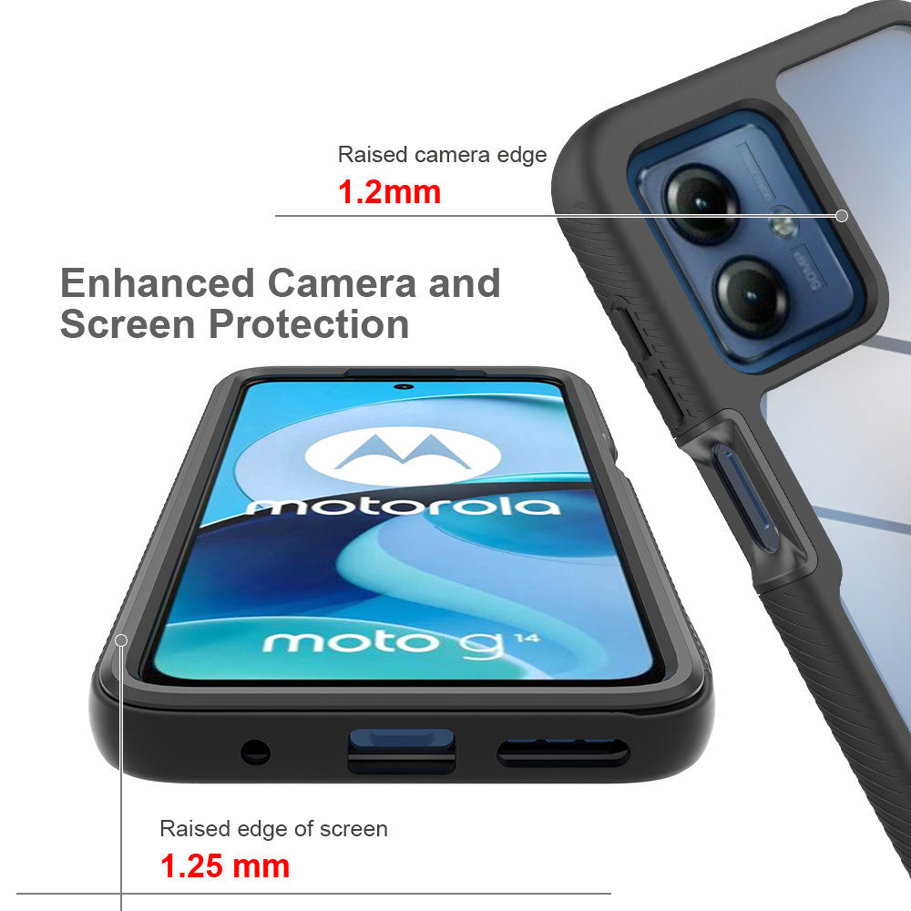 ARMOR-X Motorola Moto G14 shockproof cases. Military-Grade Mountable Rugged Design with best drop proof protection.
