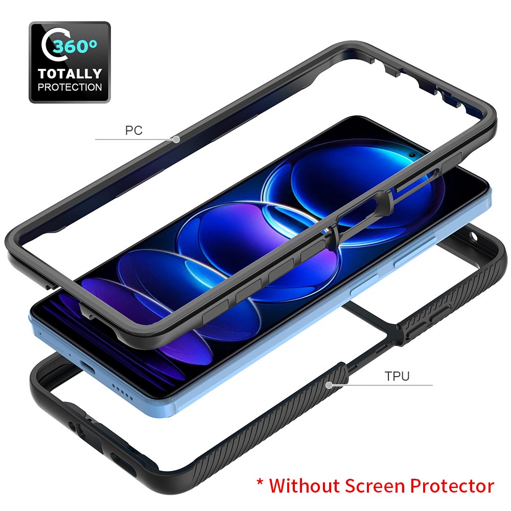 Xiaomi Redmi Note 12 Pro 5G Waterproof Case, Built-in Screen Protector 360°  Full Body Protective Dust-Proof Shockproof Waterproof Case for Xiaomi