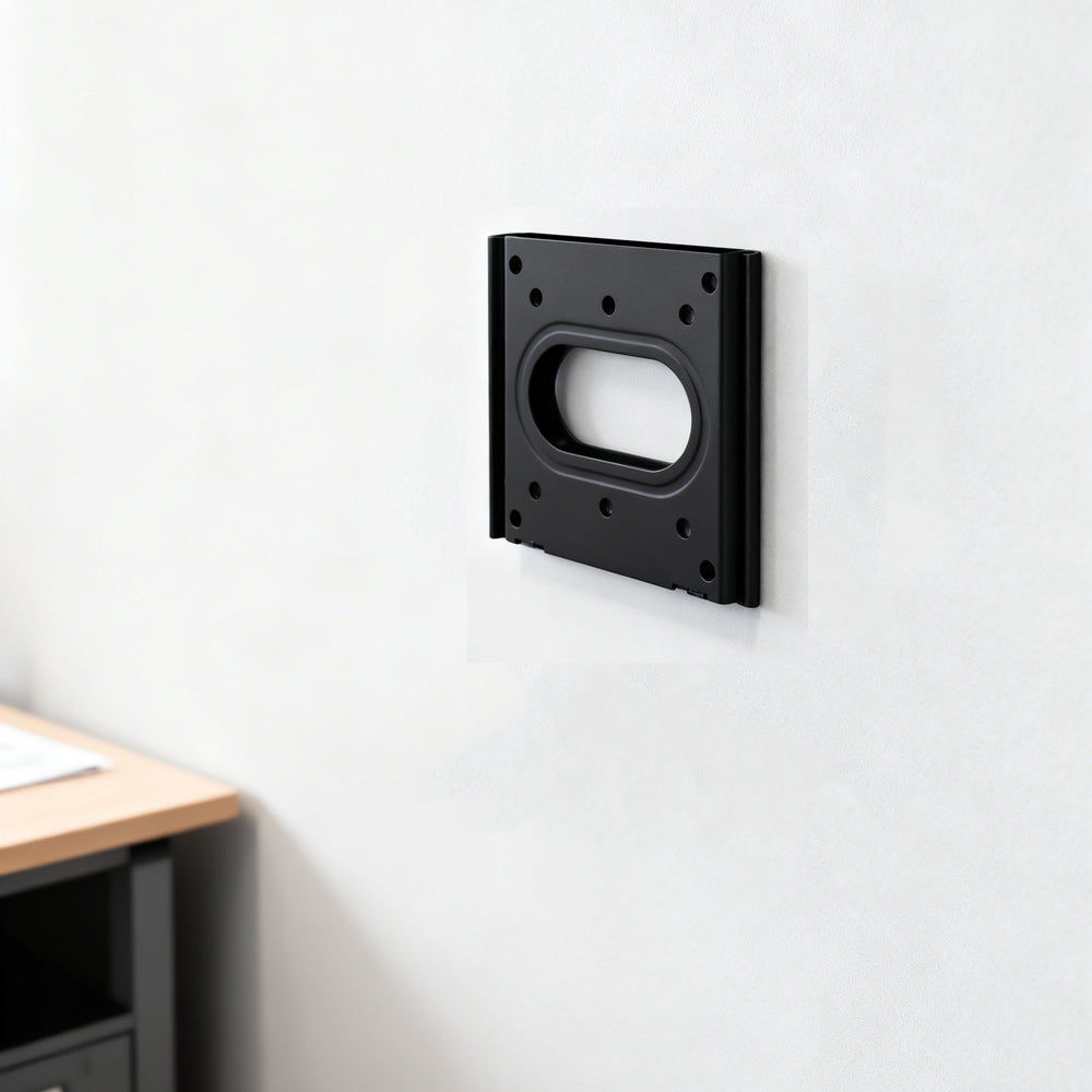 Universal VESA wall mount 75x75 & 100x100. Slim steel design, 44 lbs capacity, easy install — ideal for tablets, monitors & smart displays.