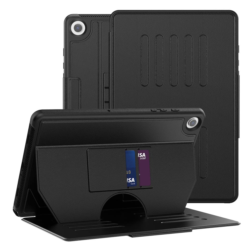ARMOR-X Samsung Galaxy Tab A9+ A9 Plus ( 11" ) SM-X210 / SM-X215 / SM-X216 shockproof full protective case with magnetic stand & card slots.