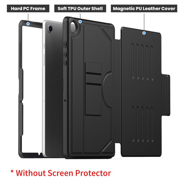 JCV-SS-X210 | Samsung Galaxy Tab A9+ A9 Plus ( 11" ) SM-X210 / SM-X215 / SM-X216 | Shockproof Full Protective Case with Magnetic Stand & Card Slots
