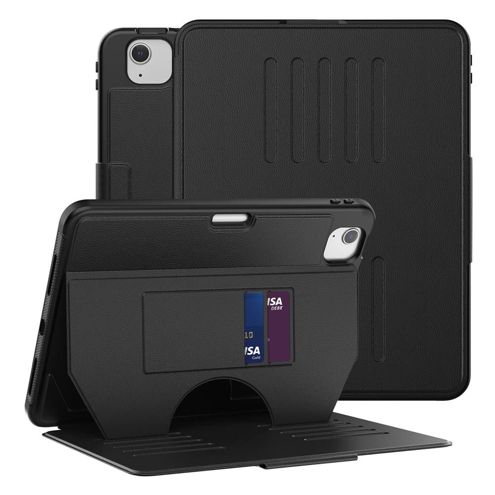 ARMOR-X iPad Air 11 ( M2 ) shockproof full protective case with magnetic stand & card slots.
