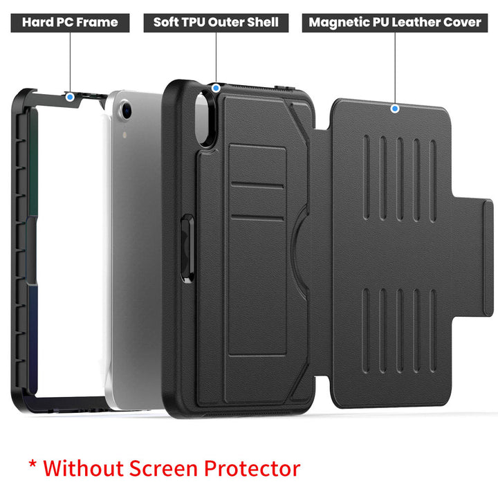 JCV-iPad-M6 | iPad mini 6 | Shockproof Full Protective Case with Magnetic Stand & Card Slots