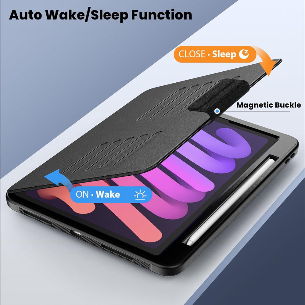 JCV-iPad-M6 | iPad mini (A17 Pro) | Shockproof Full Protective Case with Magnetic Stand & Card Slots JCV-iPad-M6 | iPad mini (A17 Pro) | Shockproof Full Protective Case with Magnetic Stand & Card Slots