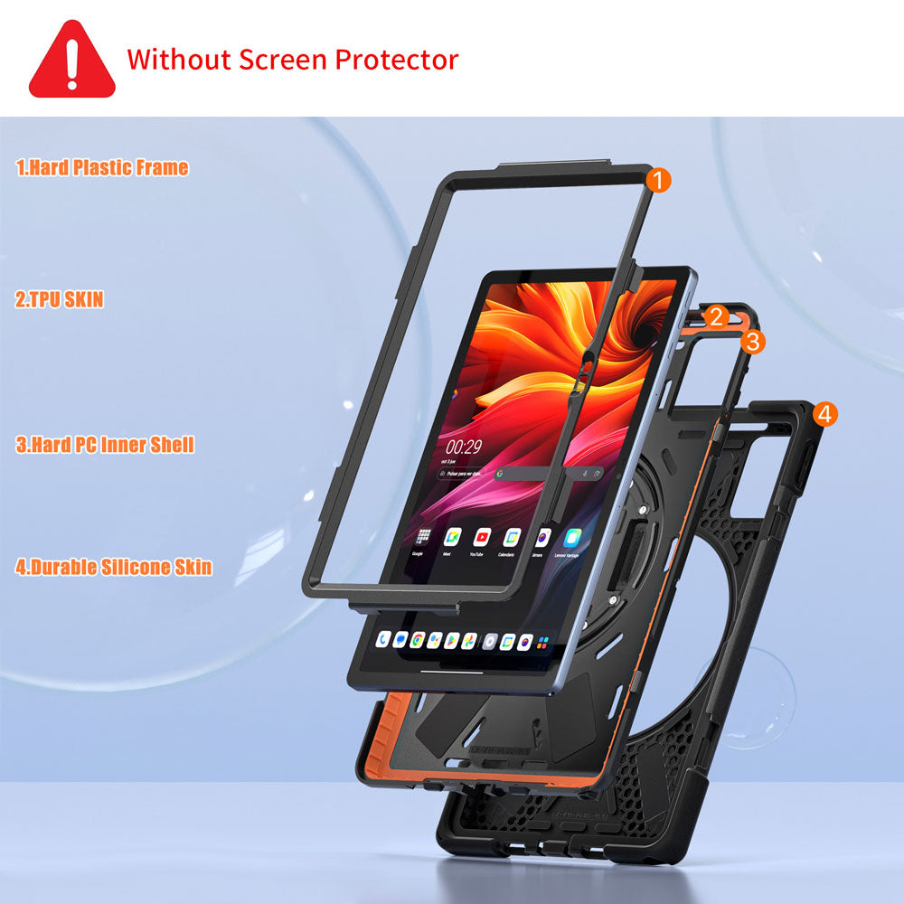 ARMOR-X Lenovo Tab K11 Plus TB352 rugged case. Heavy duty hybrid protective case.