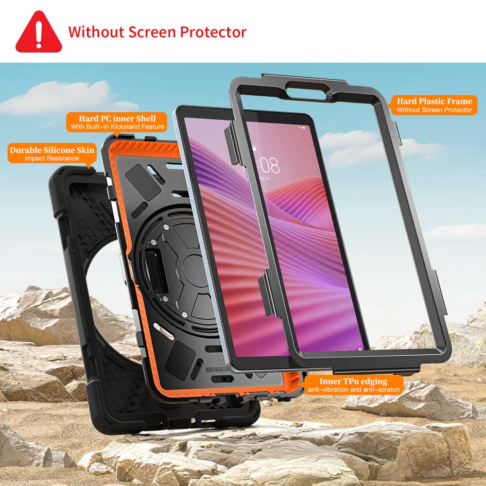 ARMOR-X Lenovo Tab K9 / Lenovo Tab One TB305 rugged case. Heavy duty hybrid protective case.