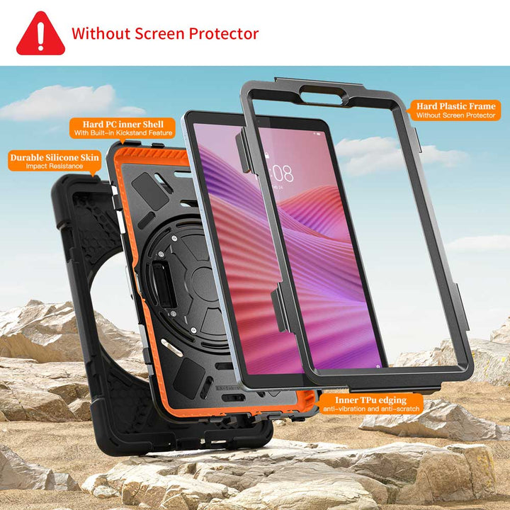 ARMOR-X Lenovo Tab K9 / Lenovo Tab One TB305 rugged case. Heavy duty hybrid protective case.