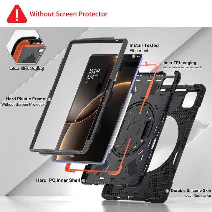 ARMOR-X Xiaomi Pad 7 Ultra ultra 3 layers impact resistant design Rigid engineering material covers protects against drops.